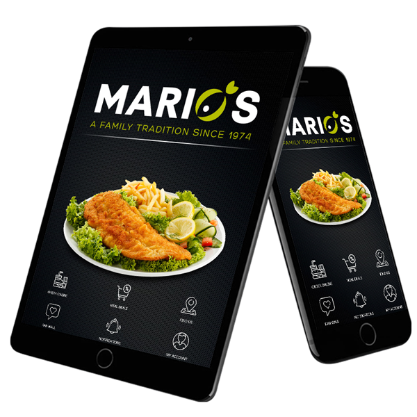 Marios Loanhead app mockup